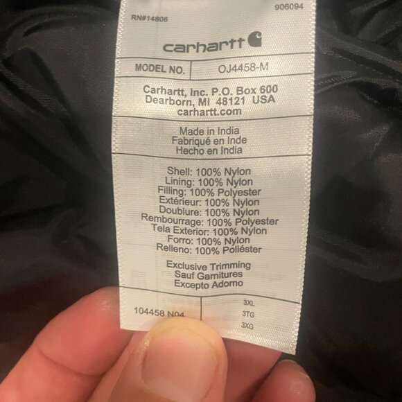 *New* CARHARTT Men's Yukon Extremes Loose Fit Insulated Jacket (3XL) - Picture 10 of 11